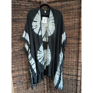 NWT Kendall & James Tie Dye Swimsuit Beach Cover Up Womens One Size Open Front
